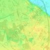 Topografische kaart CHU Orléans, hoogte, reliëf