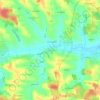 Topografische kaart Gundihausen, hoogte, reliëf