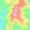 Topografische kaart Lousa, hoogte, reliëf