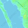 Topografische kaart Little Sarasota Bay, hoogte, reliëf