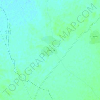 Topografische kaart Odwara, hoogte, reliëf