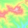 Topografische kaart Kandal, hoogte, reliëf