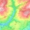 Topografische kaart Les Barnabites, hoogte, reliëf