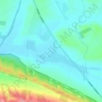 Topografische kaart Junquera, hoogte, reliëf