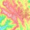 Topografische kaart Tavarnelle Val di Pesa, hoogte, reliëf