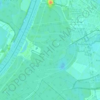 Topografische kaart Rappenwört, hoogte, reliëf