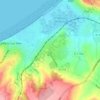 Topografische kaart Les Champs Rabats, hoogte, reliëf