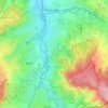 Topografische kaart Bommerig, hoogte, reliëf