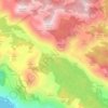 Topografische kaart Mravinjac, hoogte, reliëf
