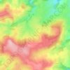 Topografische kaart Le Fayet, hoogte, reliëf