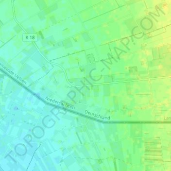 Topografische kaart Getelomoor, hoogte, reliëf