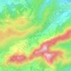 Topografische kaart la Llosa de Camatxo, hoogte, reliëf