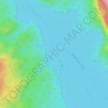 Topografische kaart Table Top Rock, hoogte, reliëf