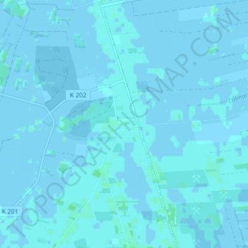 Topografische kaart Mentzhausen, hoogte, reliëf
