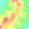 Topografische kaart Salgadália, hoogte, reliëf