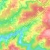 Topografische kaart O Sibio, hoogte, reliëf