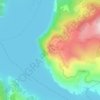 Topografische kaart Belvédère de Sauze du Lac, hoogte, reliëf