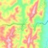 Topografische kaart Berety, hoogte, reliëf