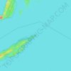 Topografische kaart Split Island, hoogte, reliëf