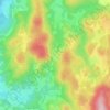 Topografische kaart Brudieux, hoogte, reliëf