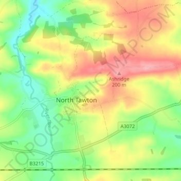 Topografische kaart Essington, hoogte, reliëf