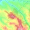 Topografische kaart les Garrigues, hoogte, reliëf