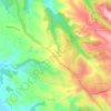 Topografische kaart Les Fournials, hoogte, reliëf