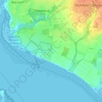 Topografische kaart Chilling, hoogte, reliëf