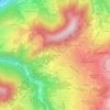 Topografische kaart Le Paradis, hoogte, reliëf