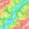Topografische kaart Bernsau, hoogte, reliëf