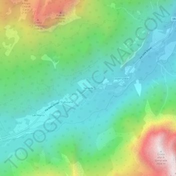 Topografische kaart Tornede, hoogte, reliëf