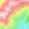 Topografische kaart Fontaines de Paradis, hoogte, reliëf