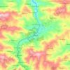 Topografische kaart Трявна, hoogte, reliëf