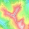 Topografische kaart Cambre d'Aze, hoogte, reliëf
