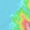 Topografische kaart Cestaglia, hoogte, reliëf