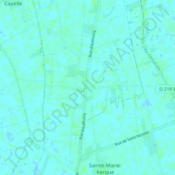 Topografische kaart Mannequebeurre, hoogte, reliëf