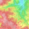Topografische kaart Chardet, hoogte, reliëf