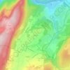 Topografische kaart Sénissiat, hoogte, reliëf