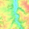 Topografische kaart Le Fournet, hoogte, reliëf