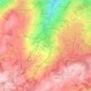 Topografische kaart Le Souget, hoogte, reliëf