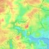 Topografische kaart Kerledern, hoogte, reliëf