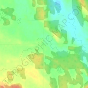 Topografische kaart Kevisville, hoogte, reliëf