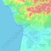 Topografische kaart Agadir, hoogte, reliëf