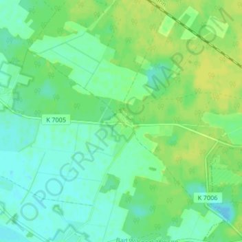 Topografische kaart Roddan, hoogte, reliëf