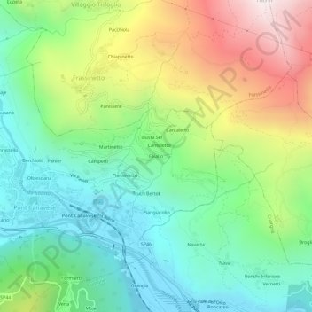 Topografische kaart Faiallo, hoogte, reliëf