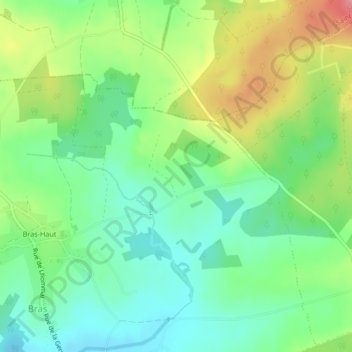 Topografische kaart Trou des Renards, hoogte, reliëf