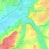 Topografische kaart Chesneau, hoogte, reliëf