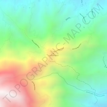 Topografische kaart La martinica, hoogte, reliëf