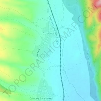 Topografische kaart El Coto, hoogte, reliëf