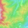 Topografische kaart Las Illas, hoogte, reliëf